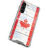 Canada Flag Light Wood Galaxy S23 Plus Clear Case